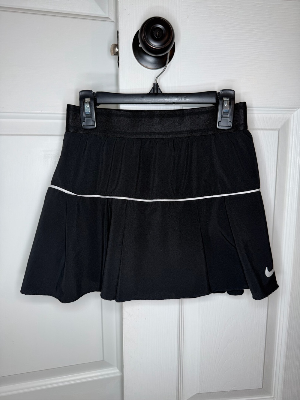 Nike Womens Team Victory Tennis Skirt Skort Black White CJ1606 Sz XS